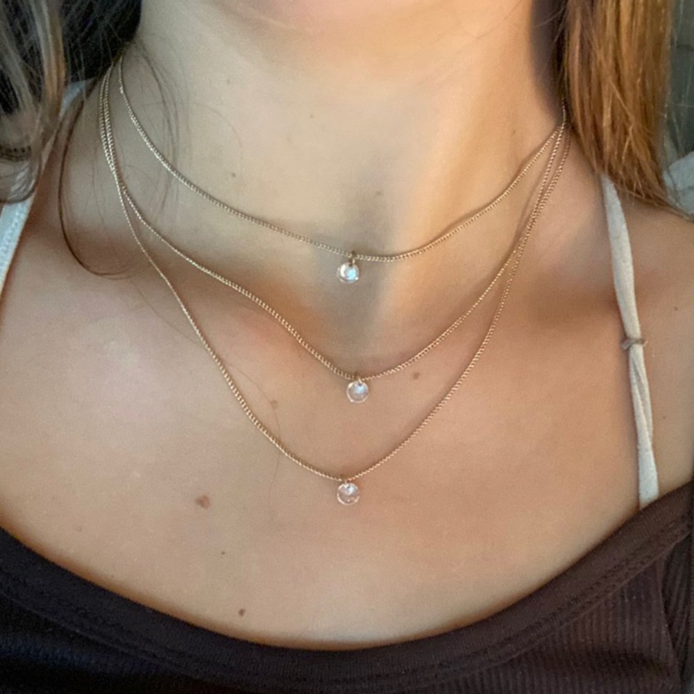 FREE PEOPLE gold overlapping chains